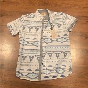 Free Planet Short Sleeve Button Down